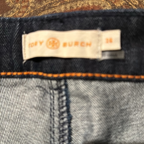 Tory Burch Dark Wash Wide Leg Jeans Size 26 - Picture 3 of 4